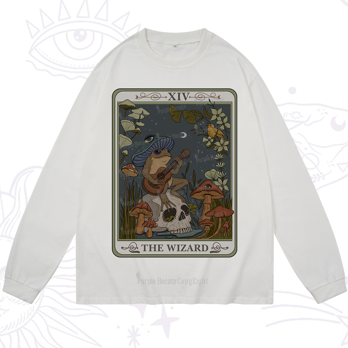 Purplehecate The Wizard Tarot Long Sleeve T-Shirt