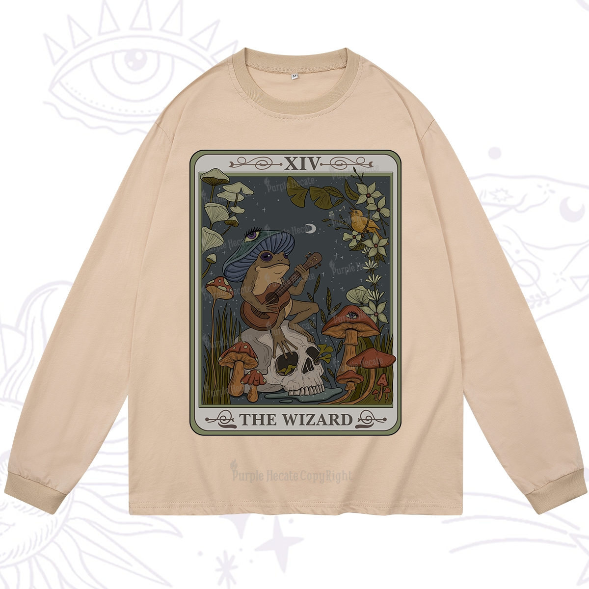 Purplehecate The Wizard Tarot Long Sleeve T-Shirt