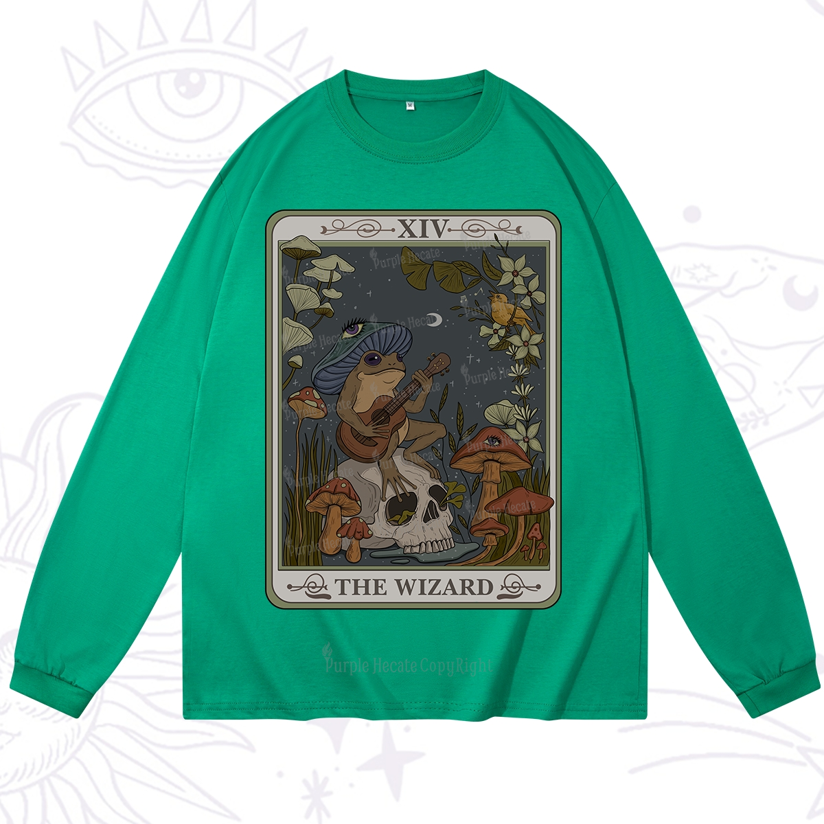 Purplehecate The Wizard Tarot Long Sleeve T-Shirt