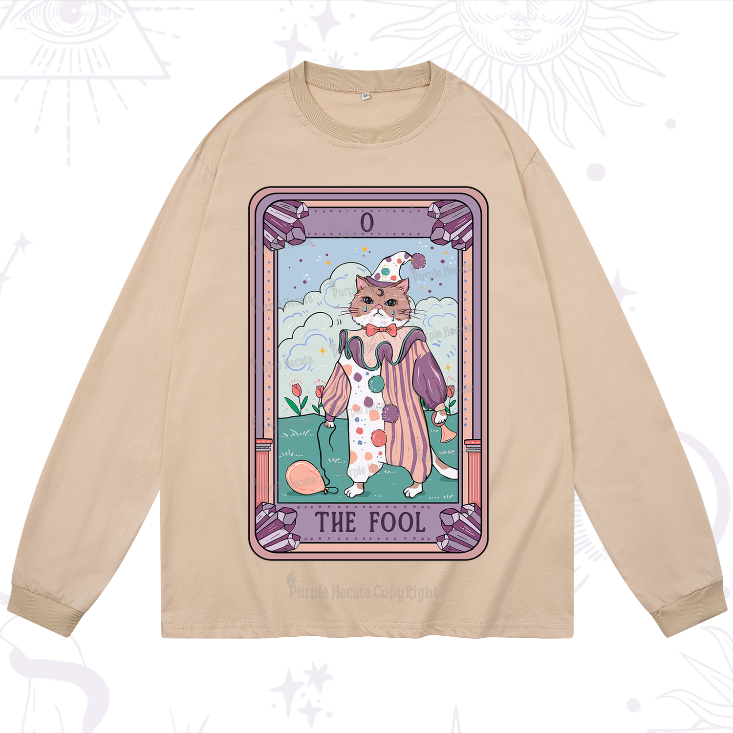 Purplehecate The Fool Tarot Card Long Sleeve T-Shirt