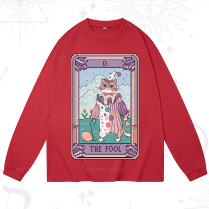 Purplehecate The Fool Tarot Card Long Sleeve T-Shirt