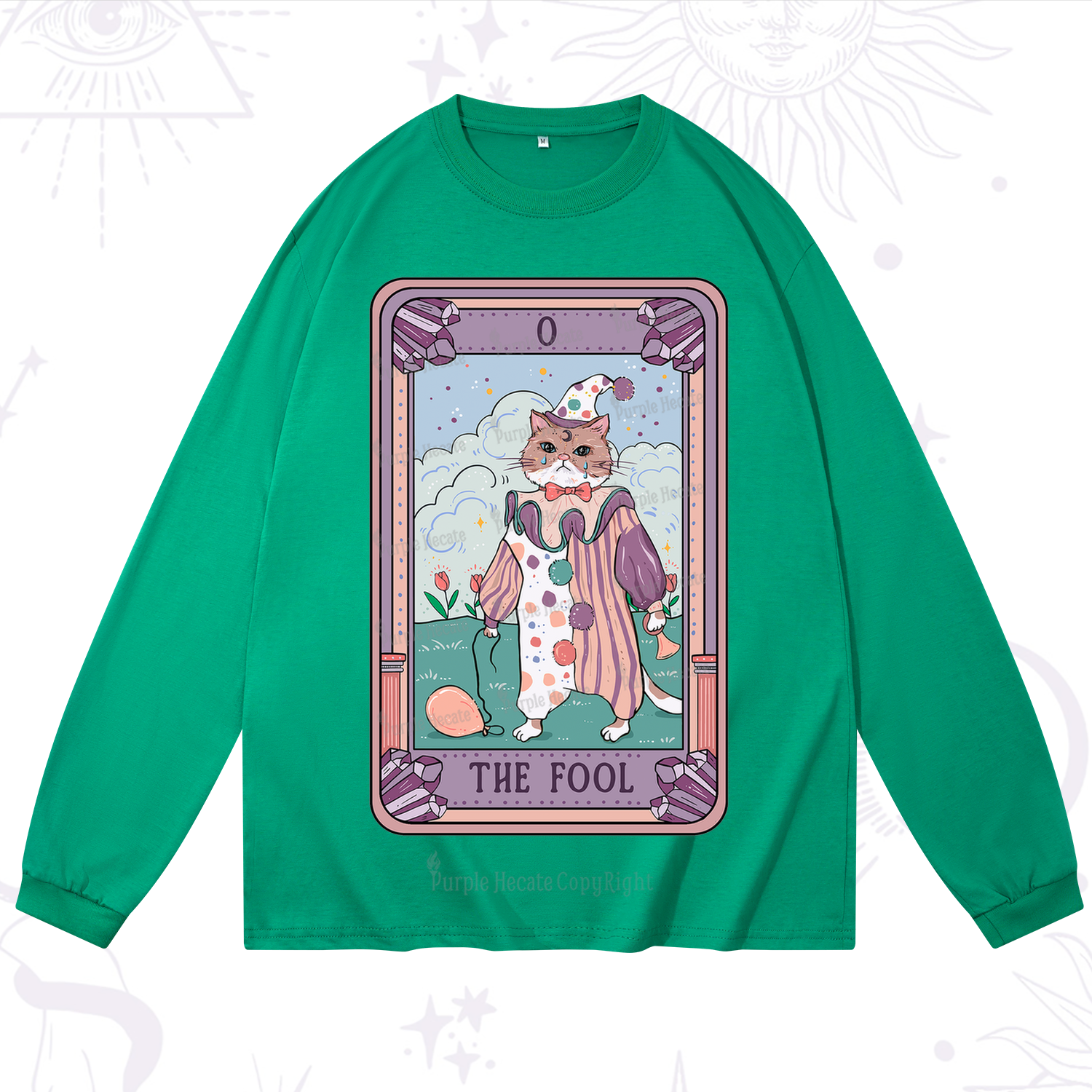 Purplehecate The Fool Tarot Card Long Sleeve T-Shirt