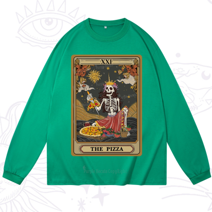 Purplehecate The Pizza Tarot Card Long Sleeve T-Shirt