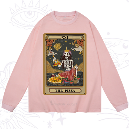 Purplehecate The Pizza Tarot Card Long Sleeve T-Shirt
