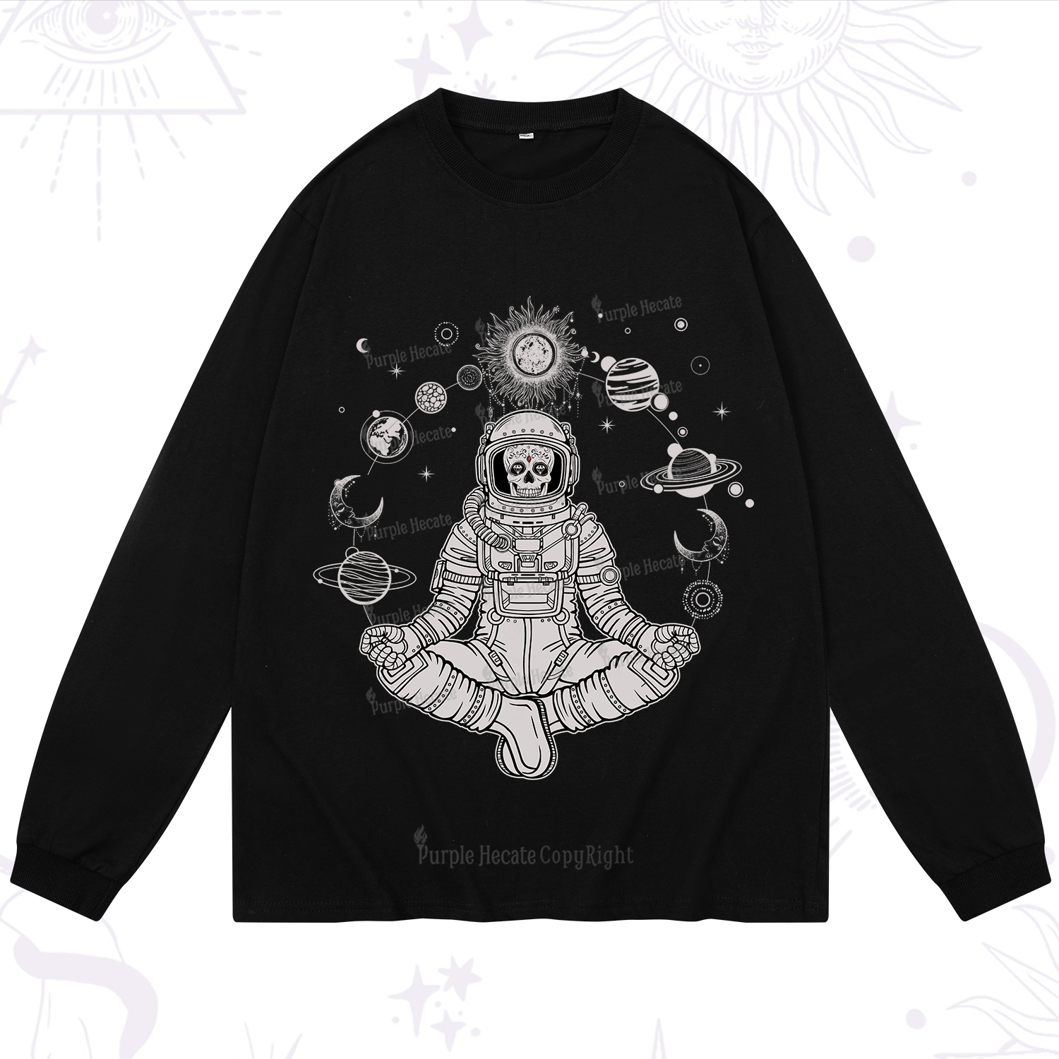 Purplehecate Cosmic Meditator Long Sleeve T-Shirt