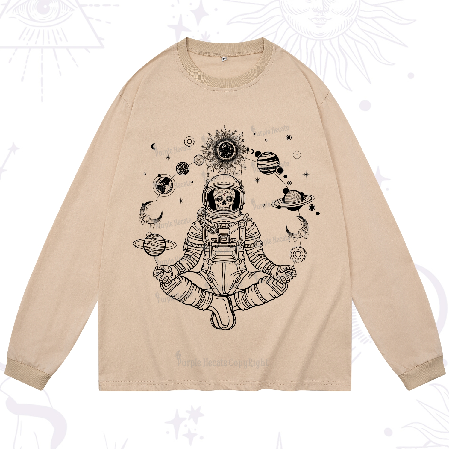 Purplehecate Cosmic Meditator Long Sleeve T-Shirt