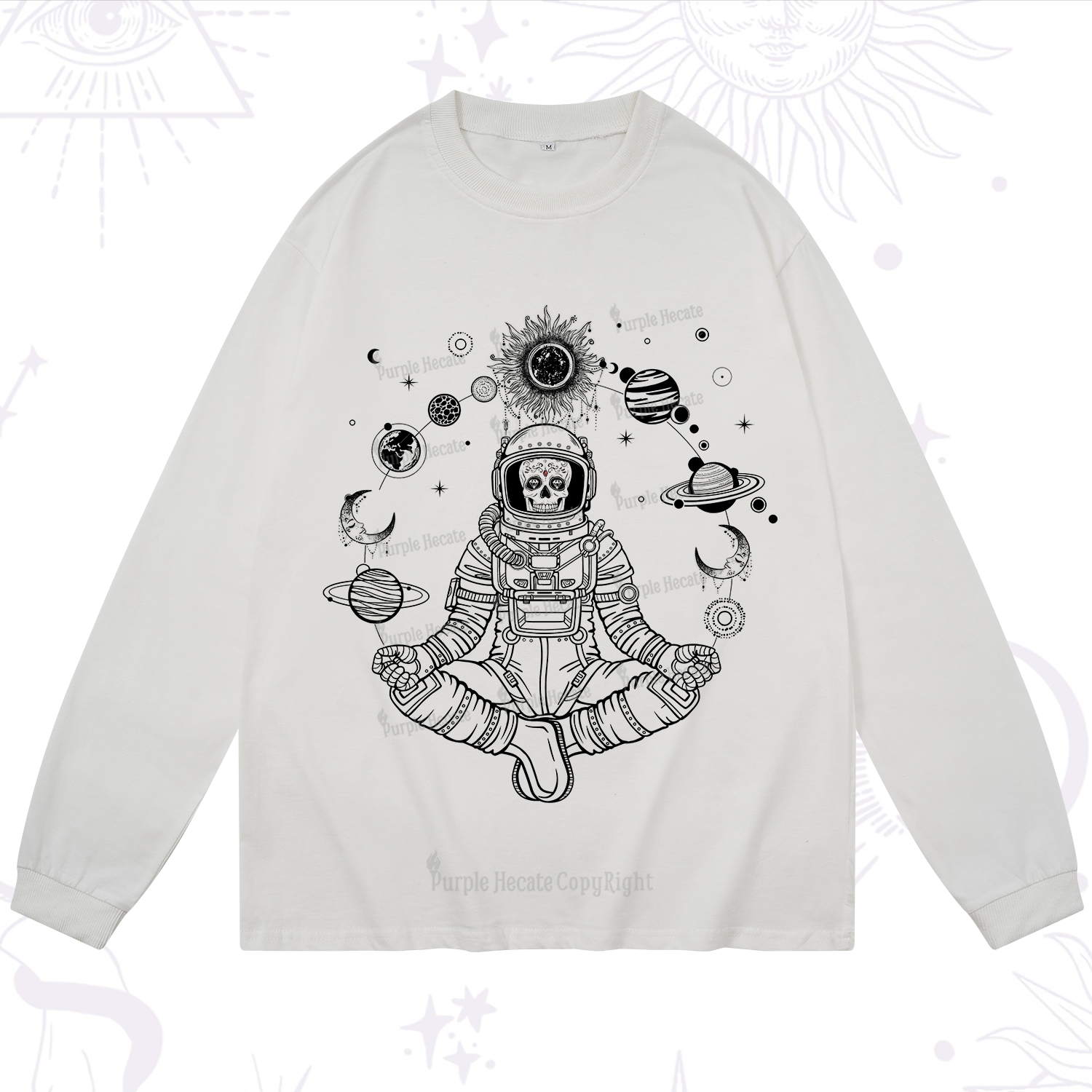Purplehecate Cosmic Meditator Long Sleeve T-Shirt