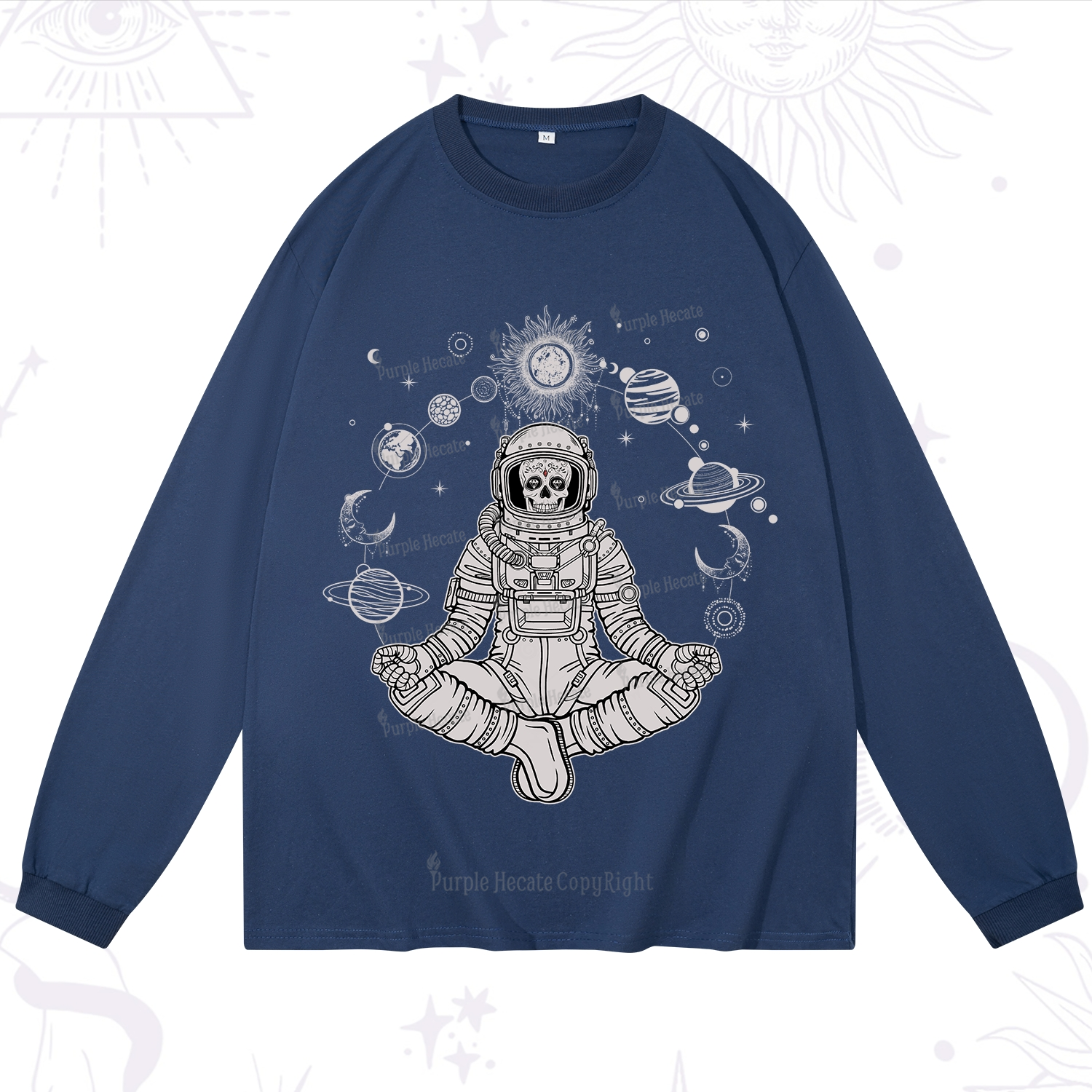 Purplehecate Cosmic Meditator Long Sleeve T-Shirt