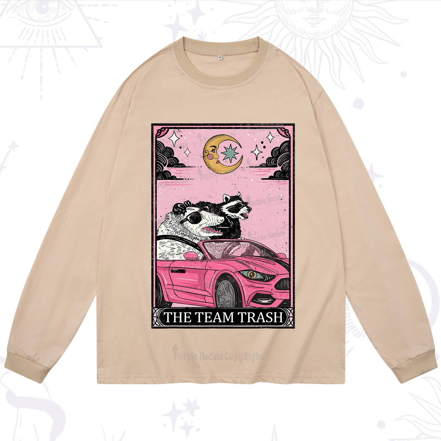 Purplehecate The Team Trash Tarot Card Long Sleeve T-Shirt