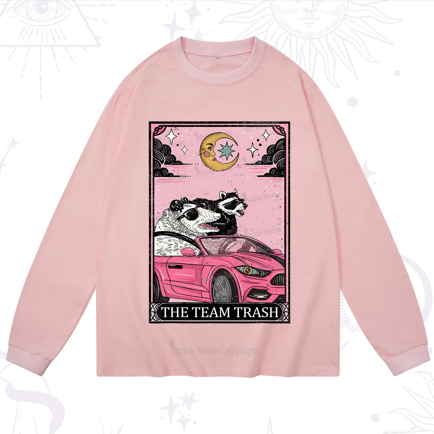 Purplehecate The Team Trash Tarot Card Long Sleeve T-Shirt