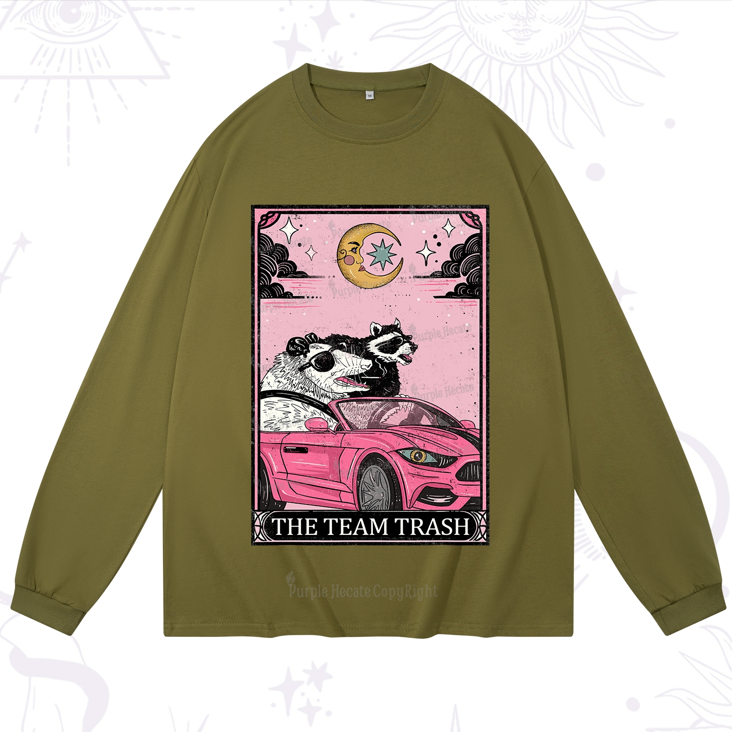 Purplehecate The Team Trash Tarot Card Long Sleeve T-Shirt