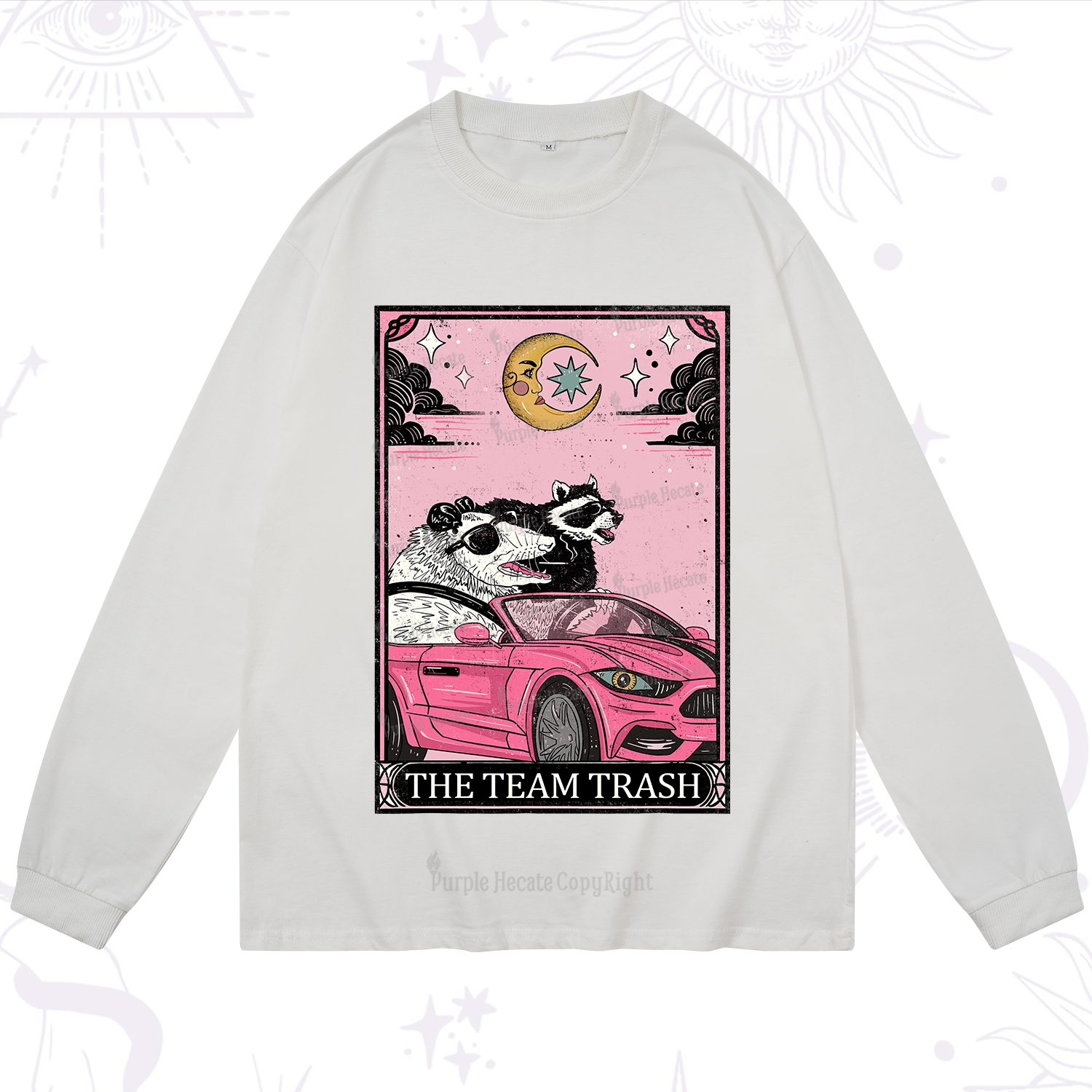 Purplehecate The Team Trash Tarot Card Long Sleeve T-Shirt