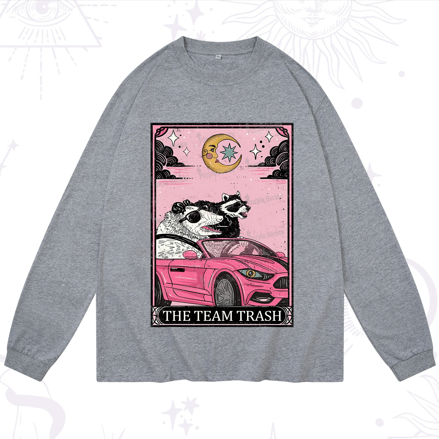 Purplehecate The Team Trash Tarot Card Long Sleeve T-Shirt