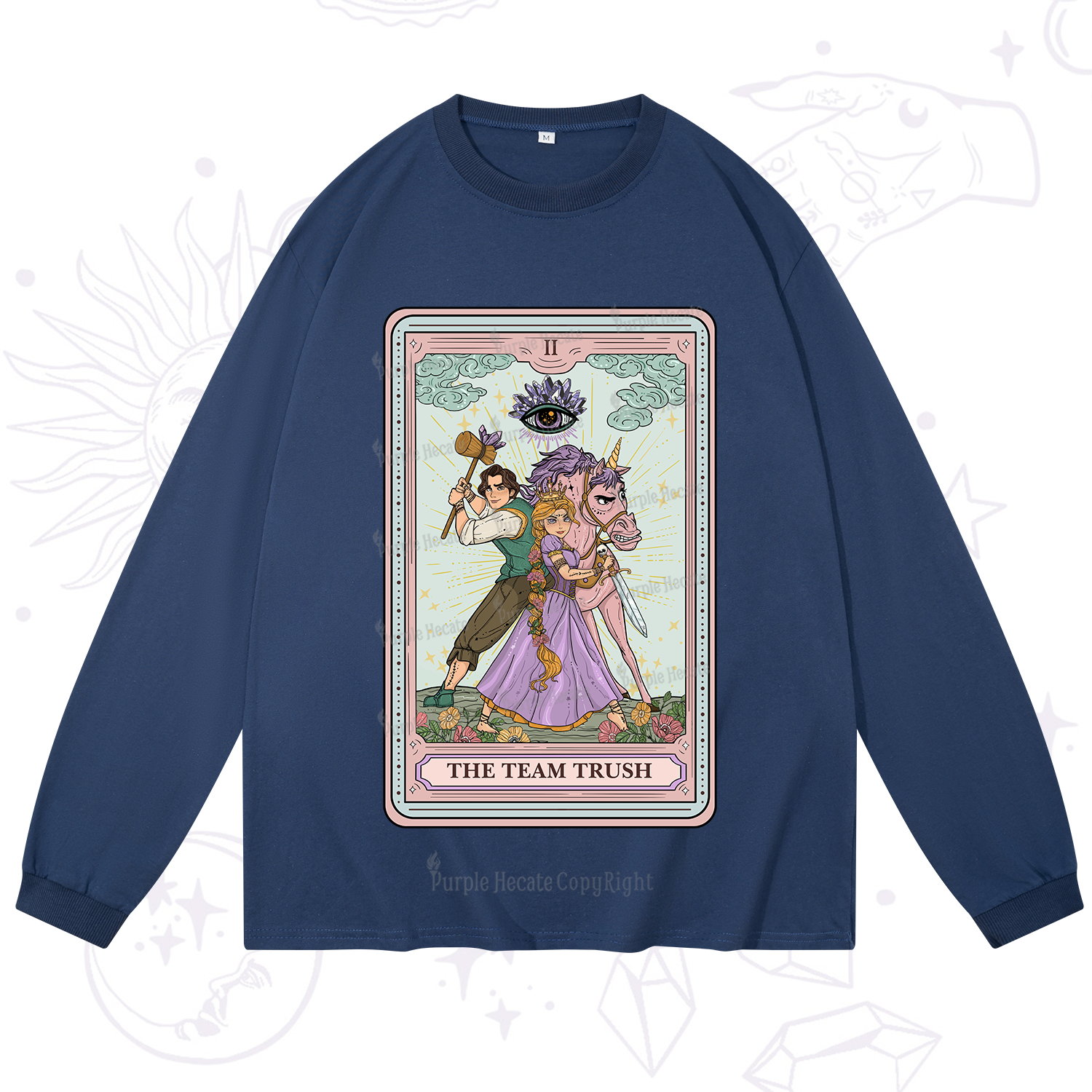 Purplehecate The Team Trush Tarot Card Long Sleeve T-Shirt
