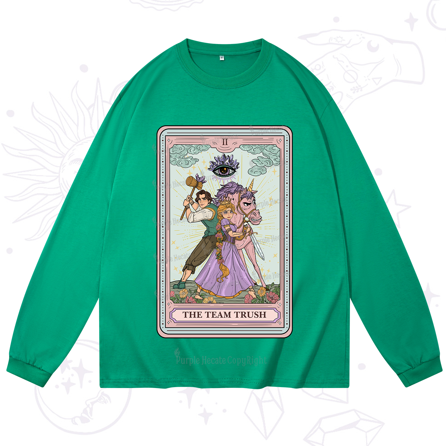 Purplehecate The Team Trush Tarot Card Long Sleeve T-Shirt