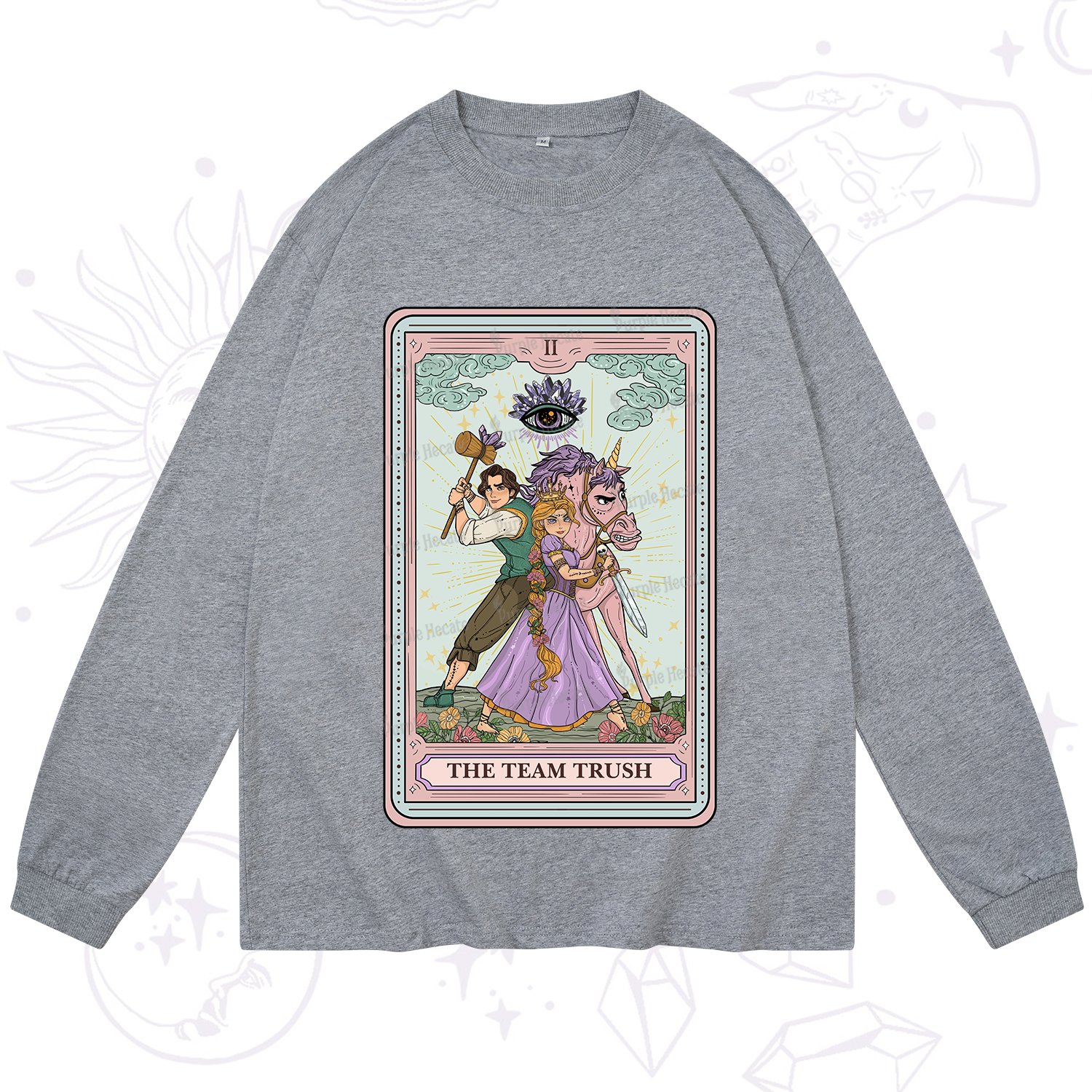 Purplehecate The Team Trush Tarot Card Long Sleeve T-Shirt