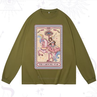 Purplehecate The Carousel Star Tarot Card Long Sleeve T-Shirt