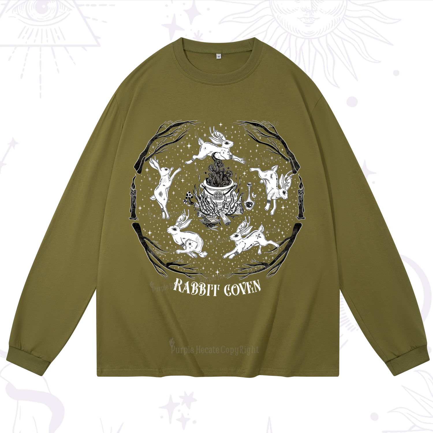 Purplehecate Rabbit Coven Long Sleeve T-Shirt