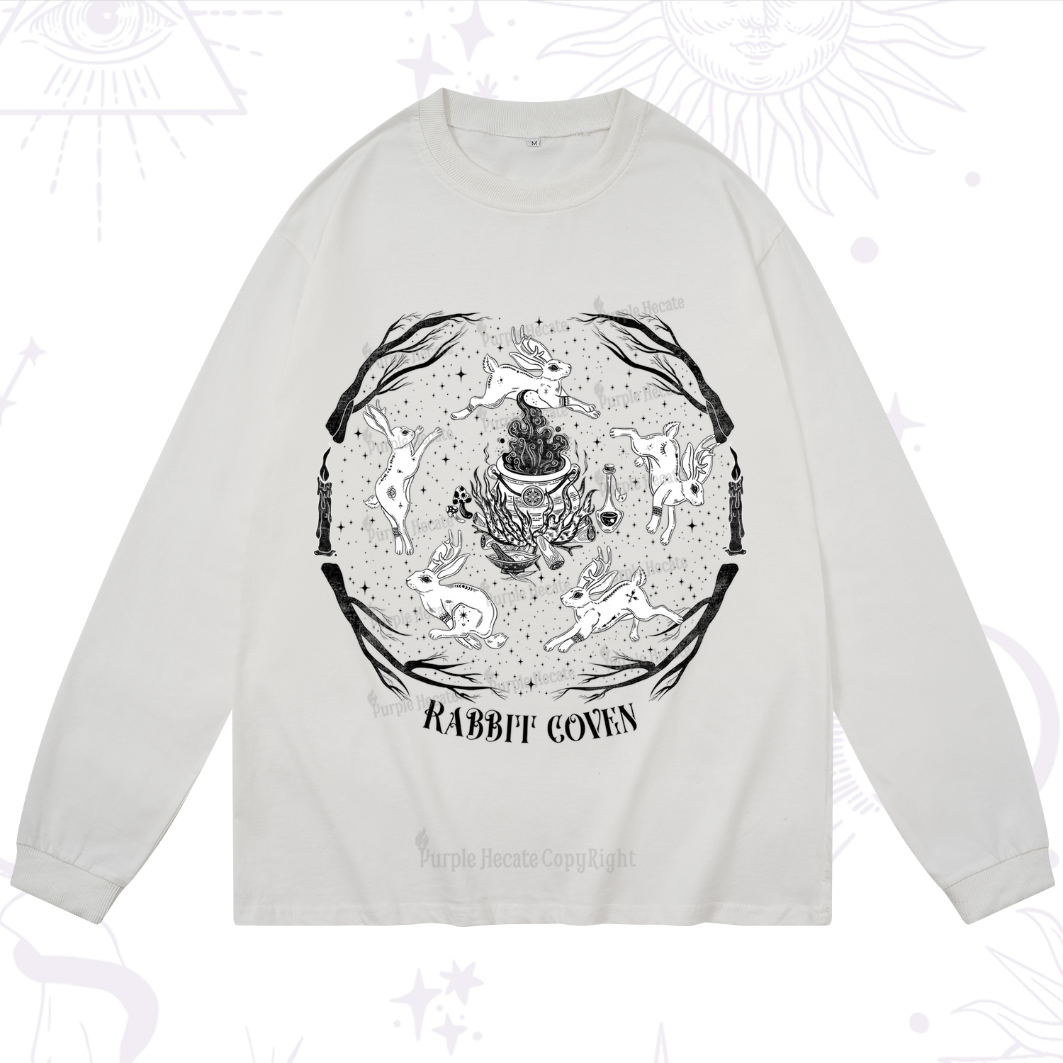 Purplehecate Rabbit Coven Long Sleeve T-Shirt
