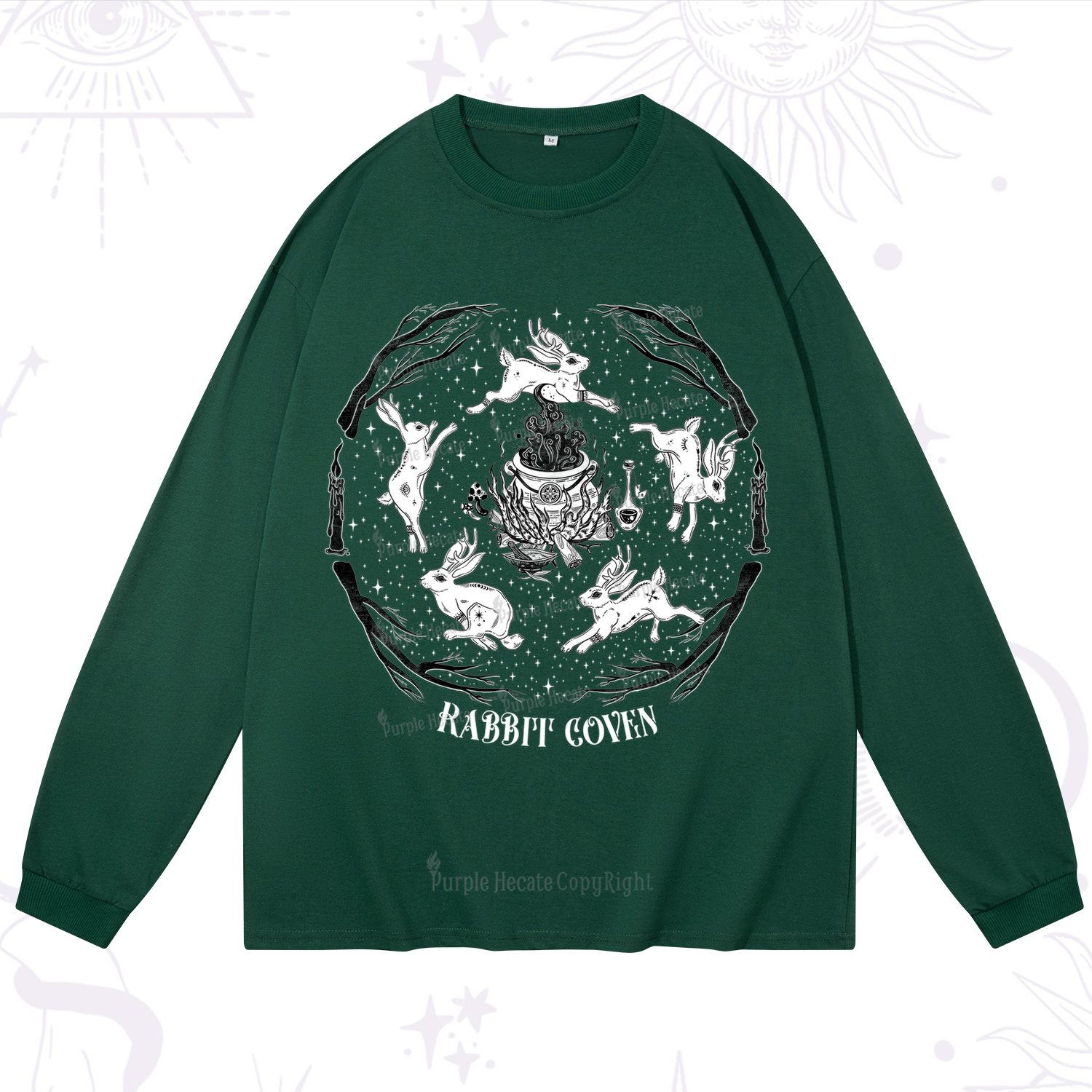 Purplehecate Rabbit Coven Long Sleeve T-Shirt