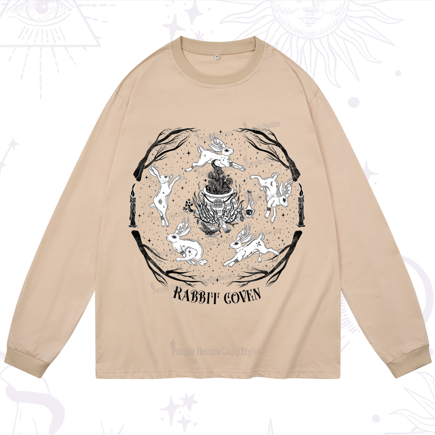 Purplehecate Rabbit Coven Long Sleeve T-Shirt