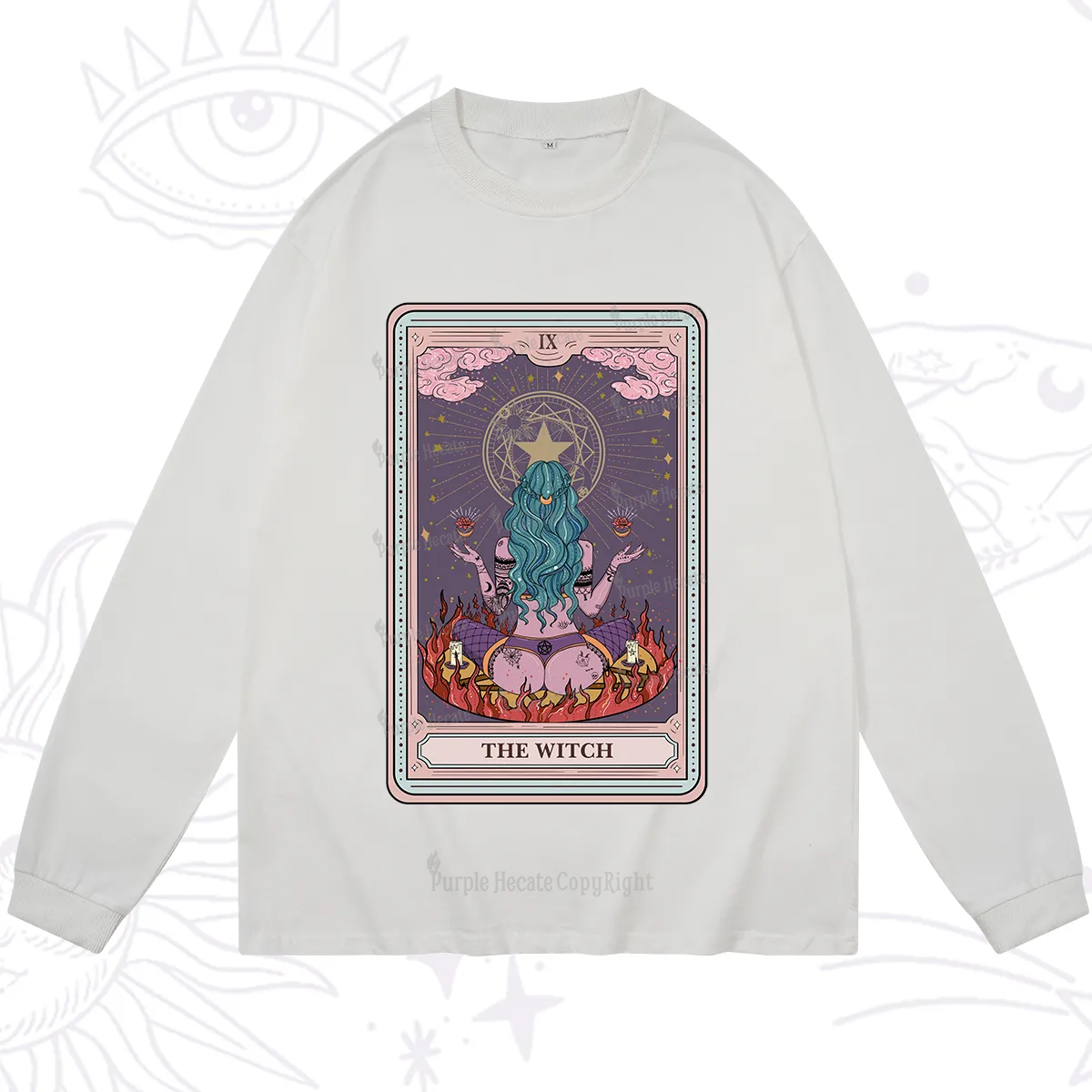 Purplehecate The Witch Tarot Card Long Sleeve T-Shirt