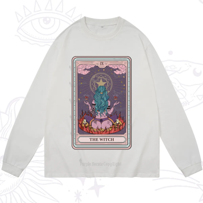Purplehecate The Witch Tarot Card Long Sleeve T-Shirt