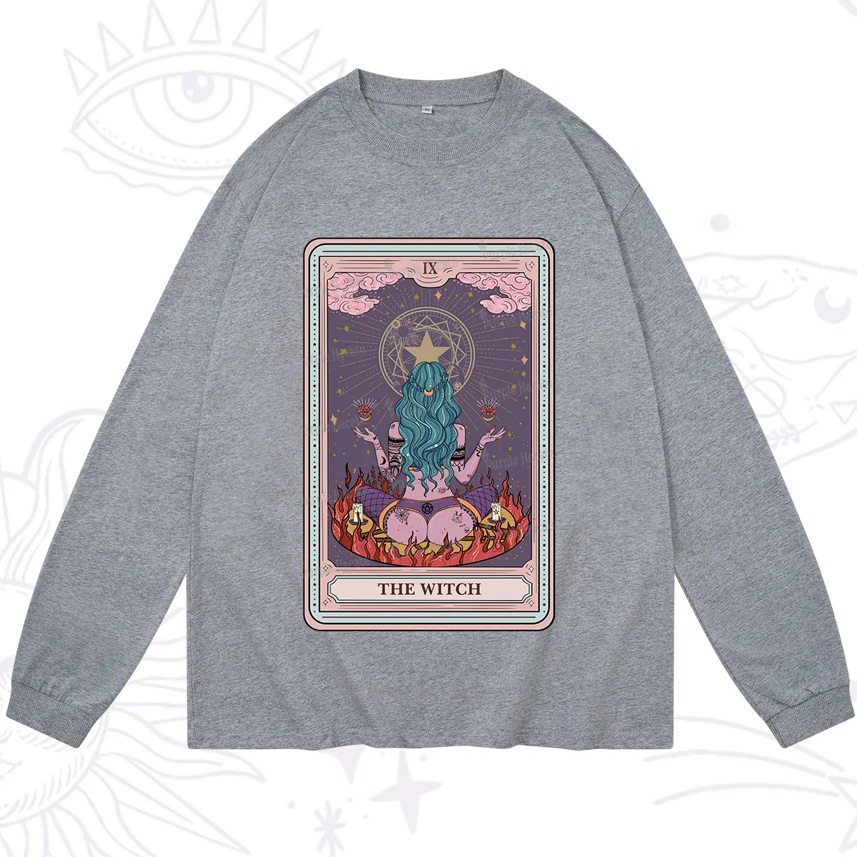 Purplehecate The Witch Tarot Card Long Sleeve T-Shirt