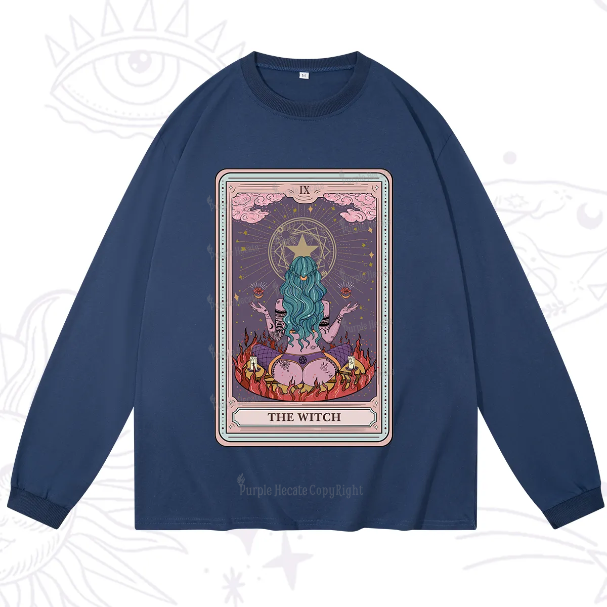 Purplehecate The Witch Tarot Card Long Sleeve T-Shirt
