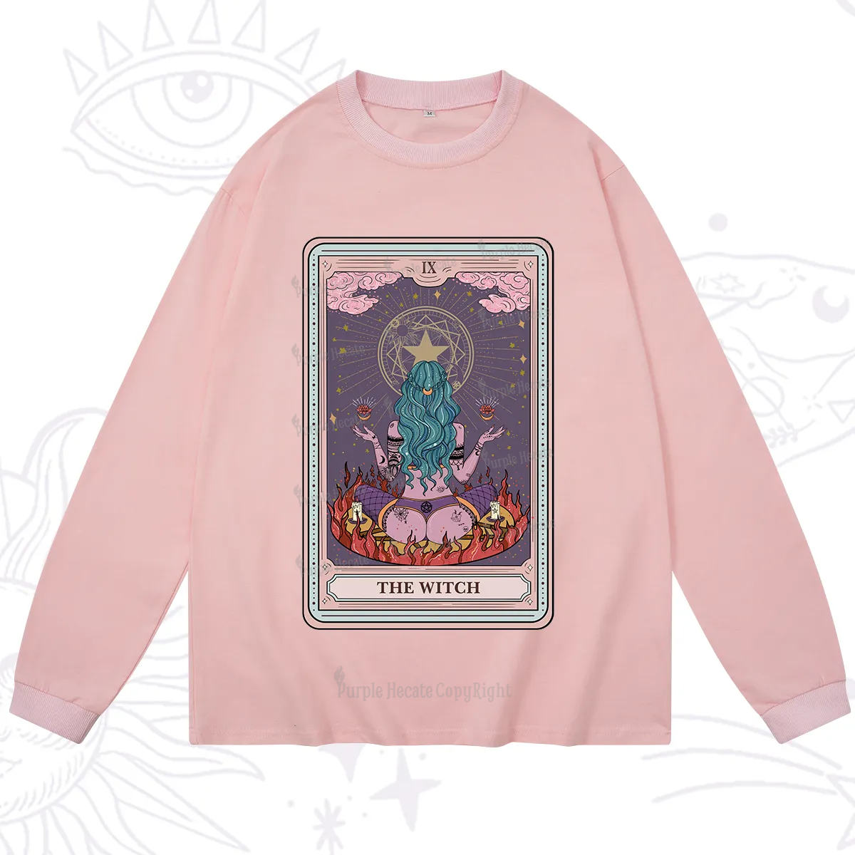 Purplehecate The Witch Tarot Card Long Sleeve T-Shirt