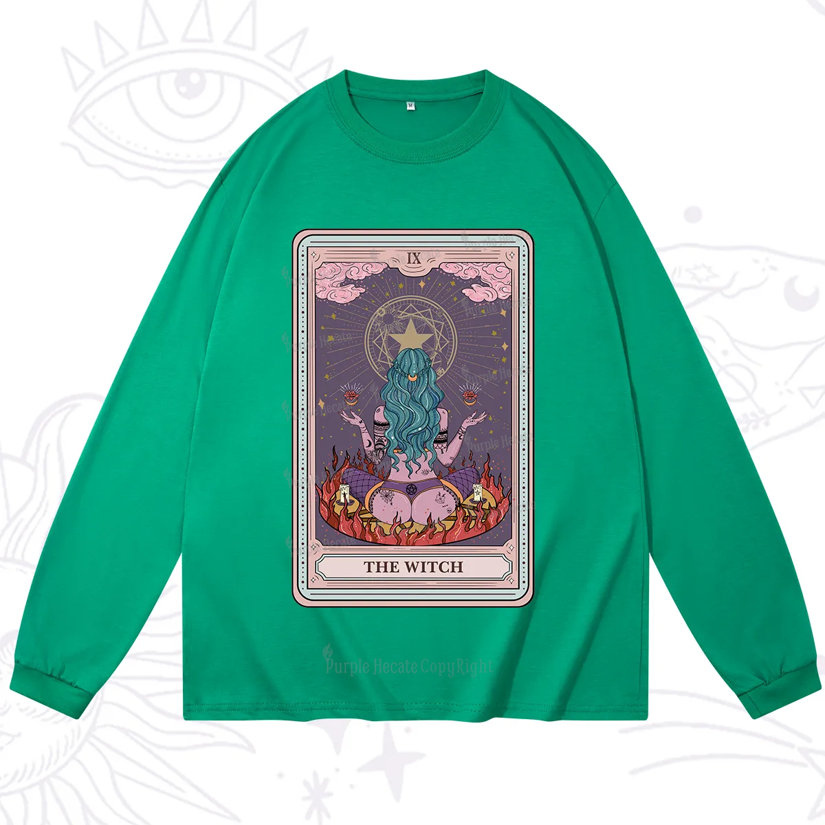 Purplehecate The Witch Tarot Card Long Sleeve T-Shirt