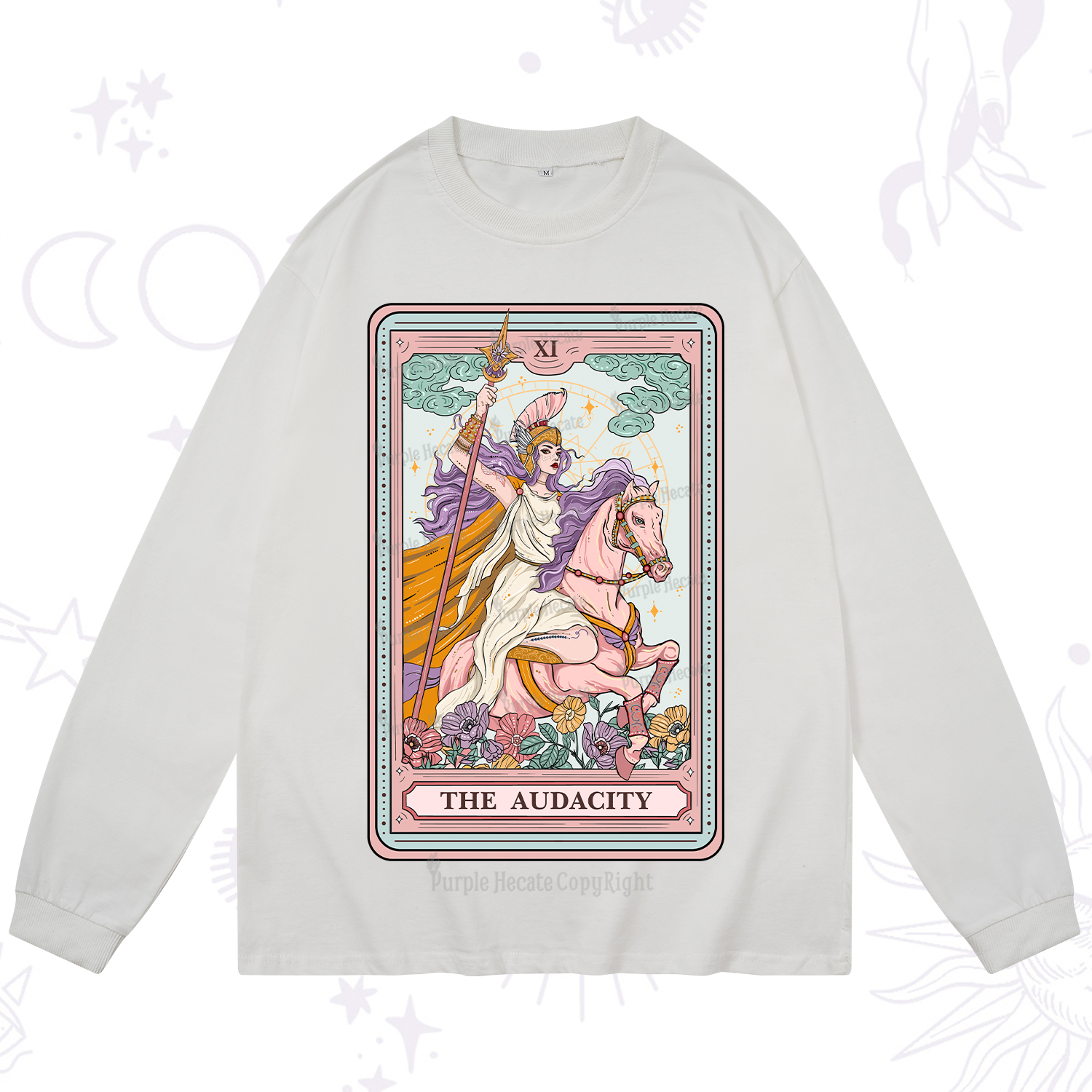 Purplehecate The Audacity Tarot Card Long Sleeve T-Shirt