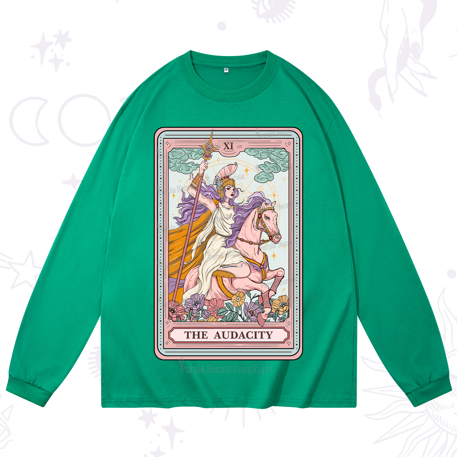 Purplehecate The Audacity Tarot Card Long Sleeve T-Shirt