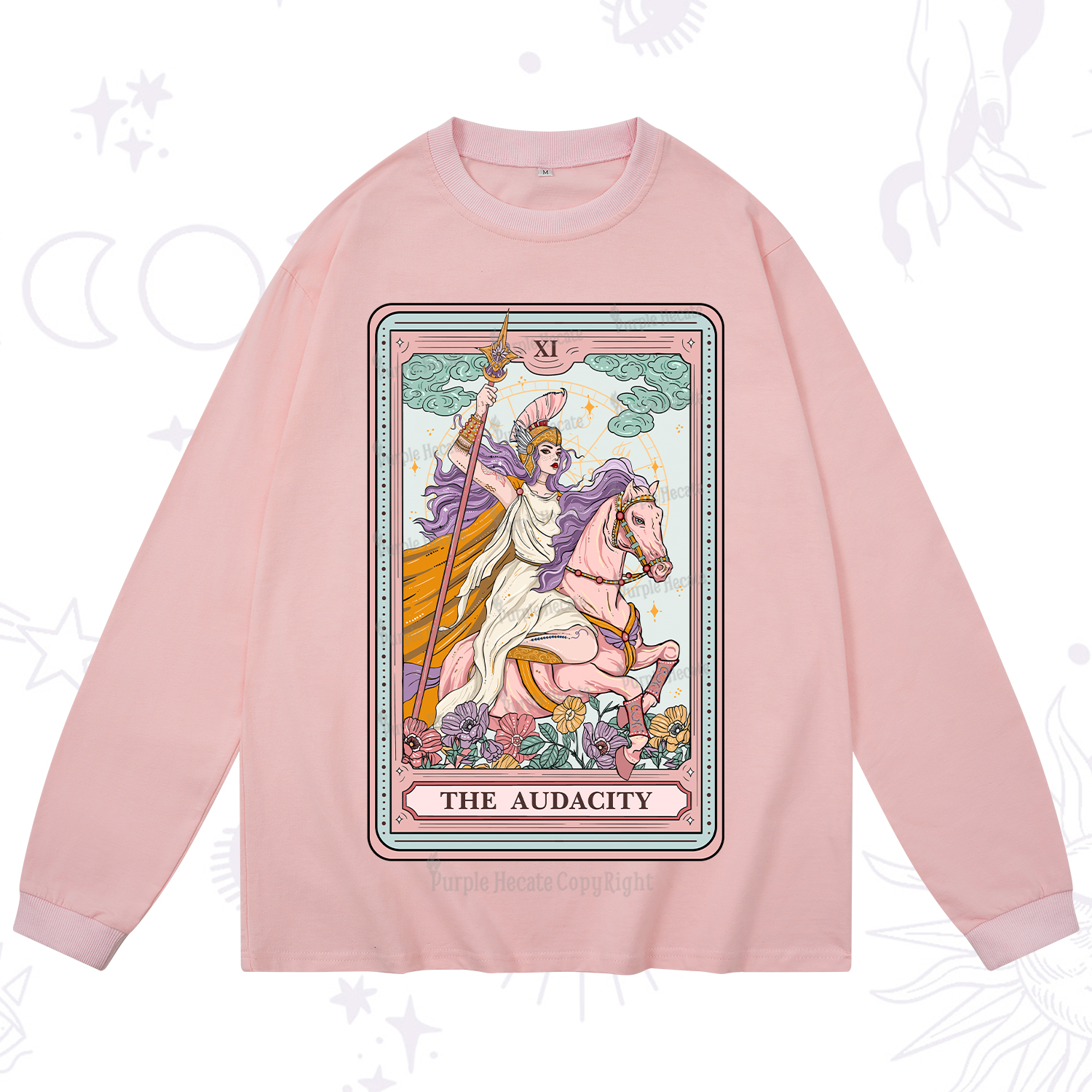 Purplehecate The Audacity Tarot Card Long Sleeve T-Shirt