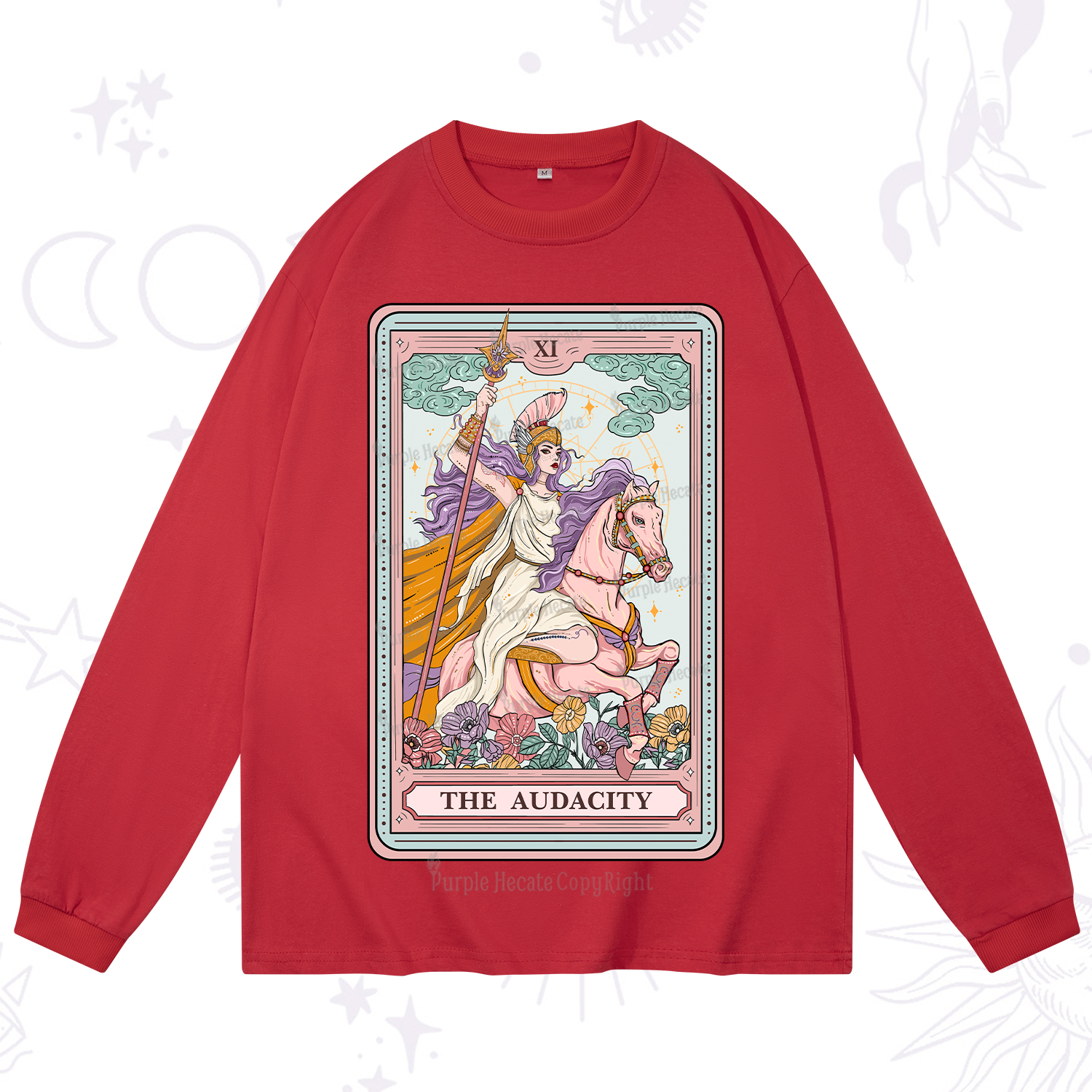 Purplehecate The Audacity Tarot Card Long Sleeve T-Shirt