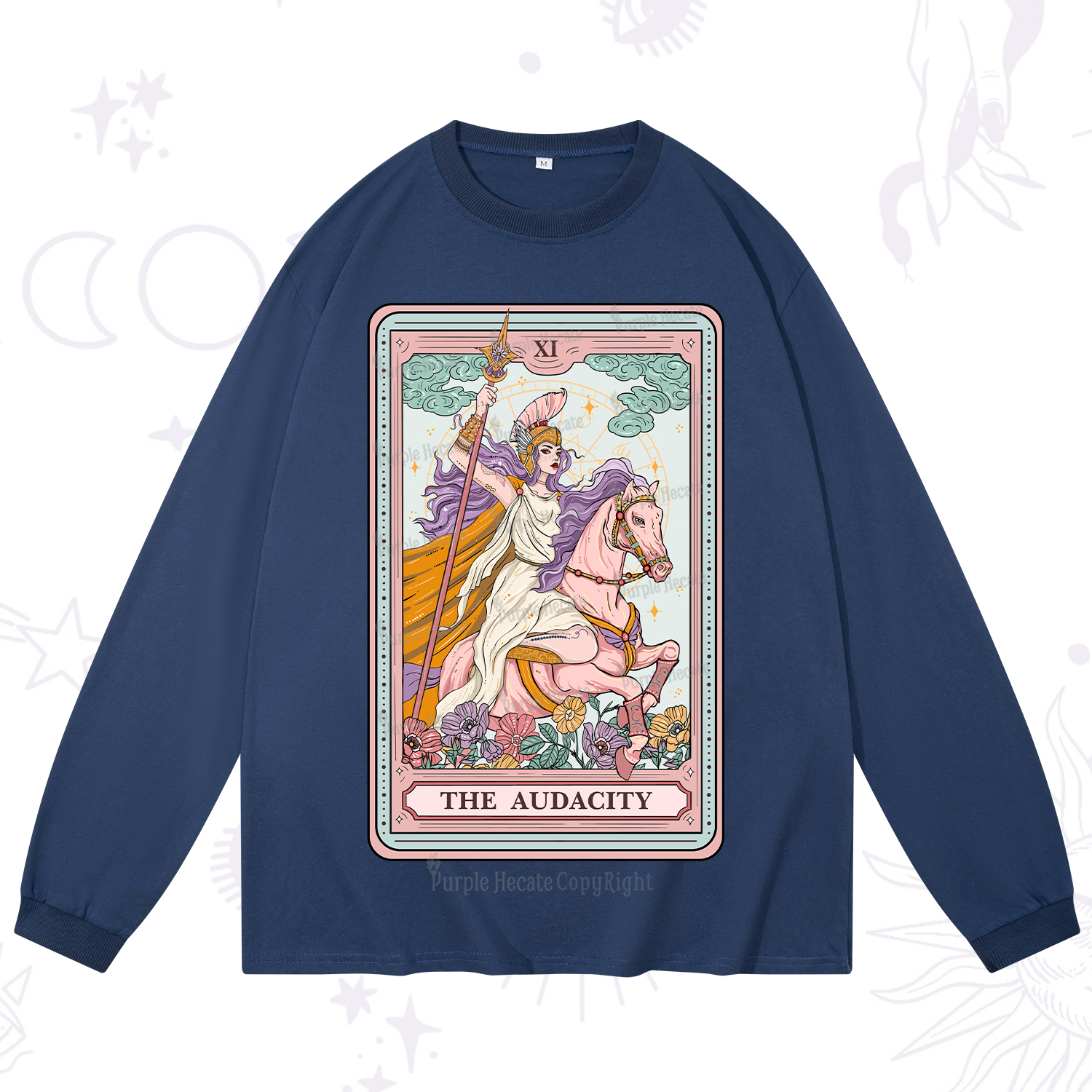 Purplehecate The Audacity Tarot Card Long Sleeve T-Shirt