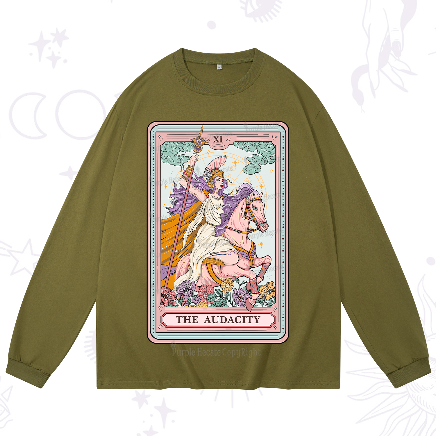 Purplehecate The Audacity Tarot Card Long Sleeve T-Shirt