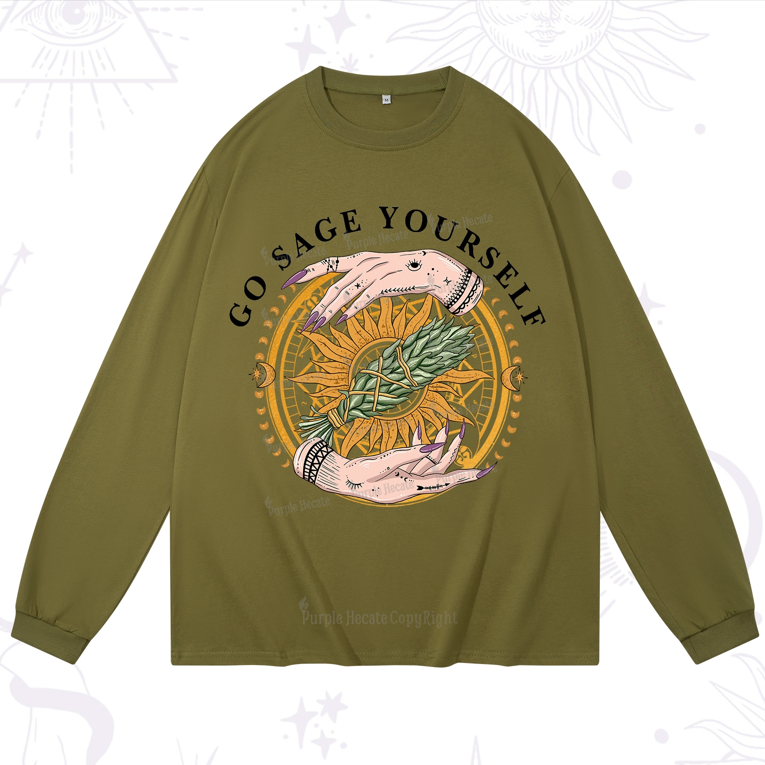 Purplehecate Sage Your Spirit Long Sleeve T-Shirt