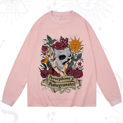Purplehecate Persephone's Pomegranates Long Sleeve T-Shirt