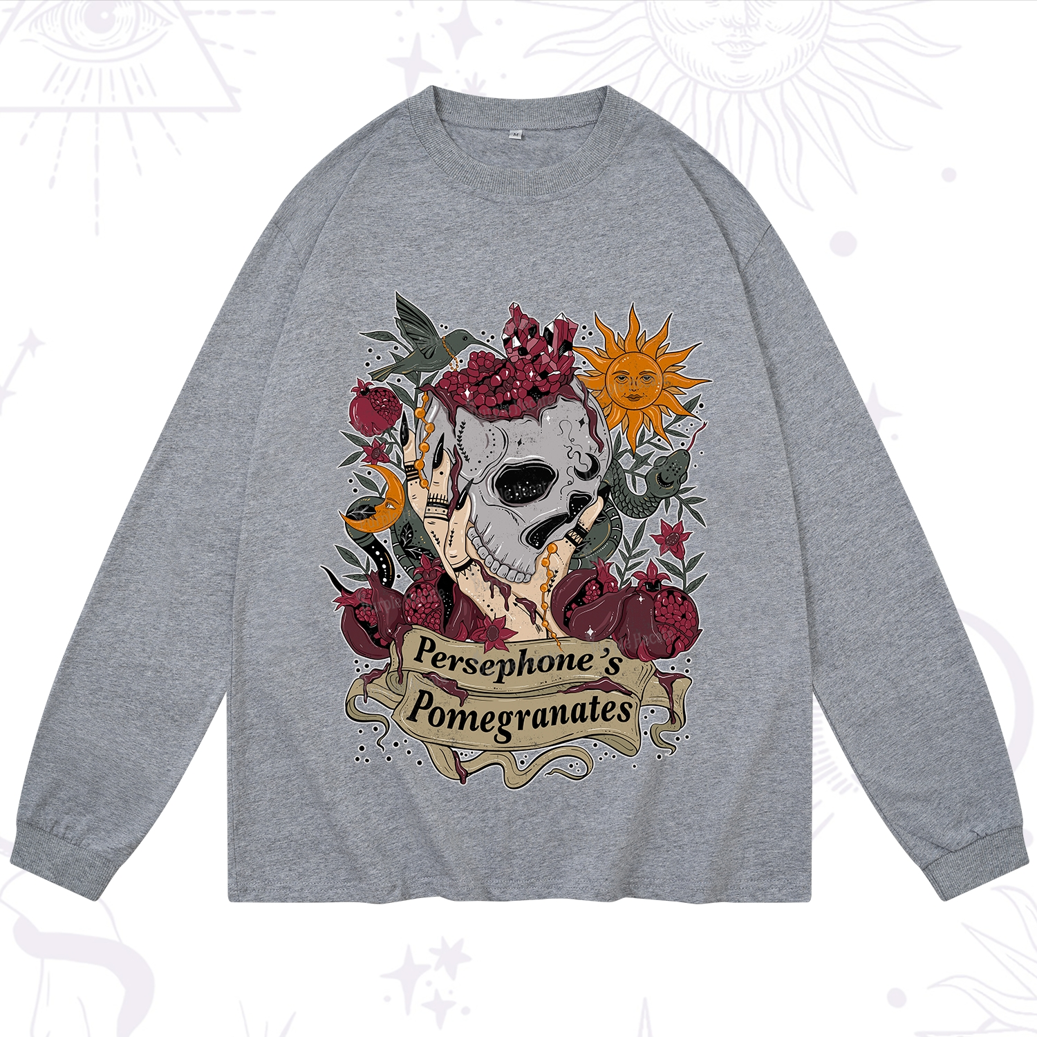Purplehecate Persephone's Pomegranates Long Sleeve T-Shirt