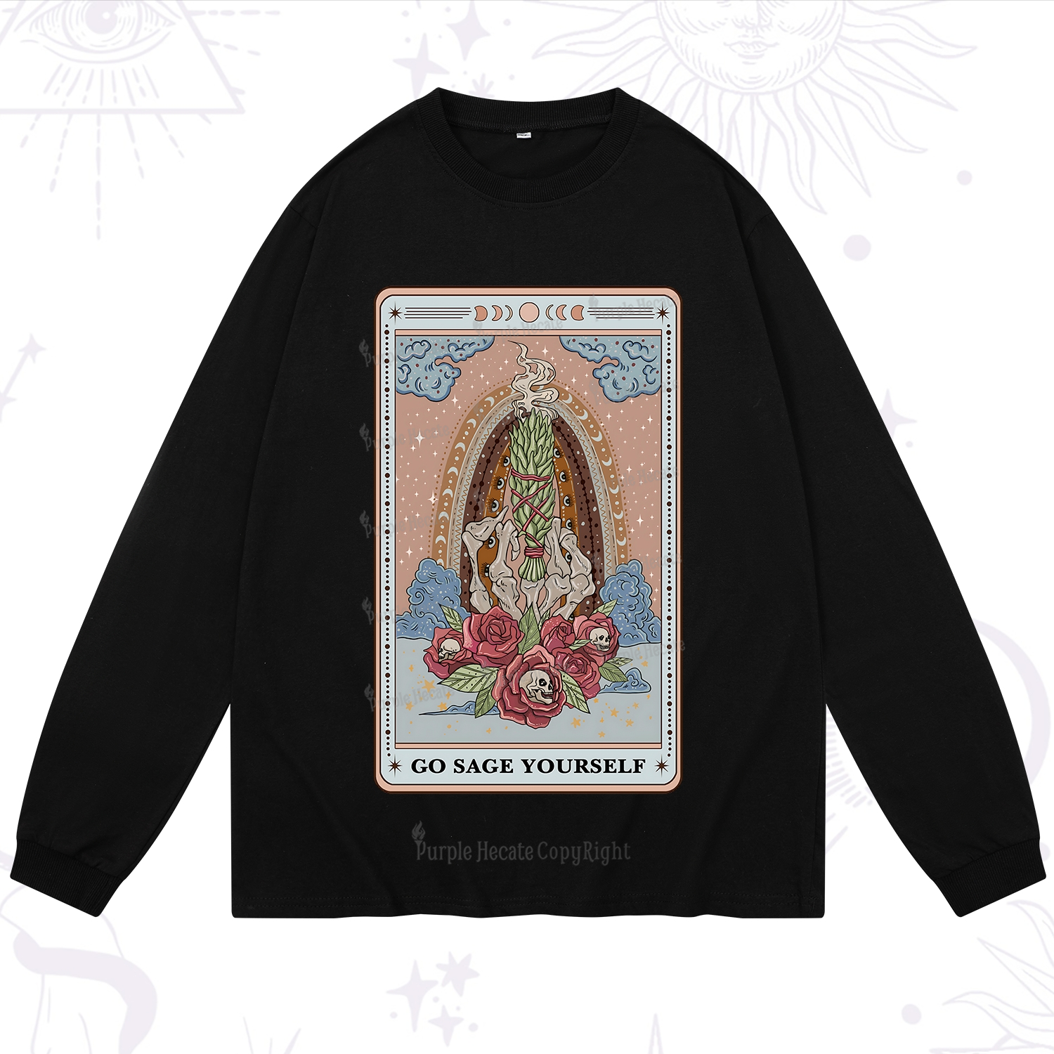 Purplehecate The Go Sage Yourself Tarot Long Sleeve T-Shirt
