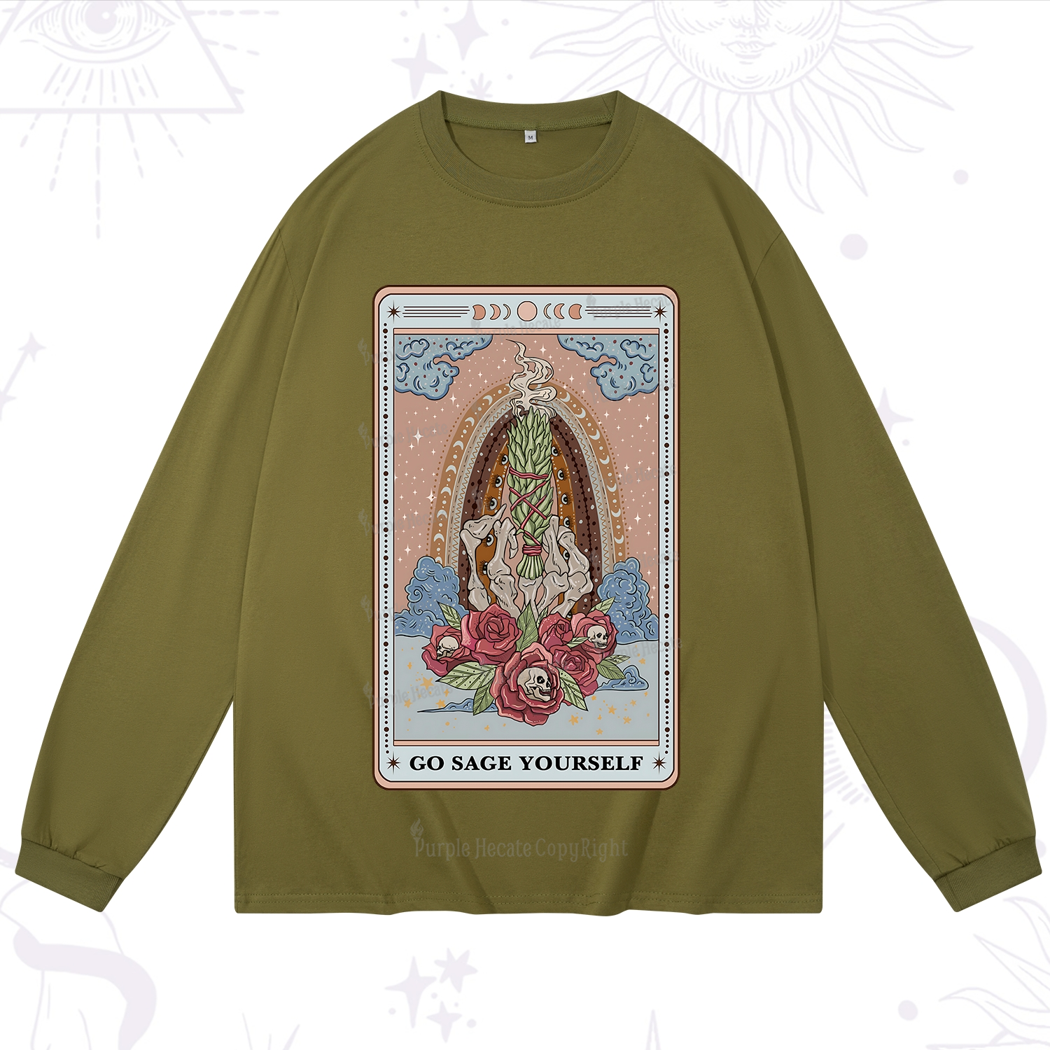 Purplehecate The Go Sage Yourself Tarot Long Sleeve T-Shirt