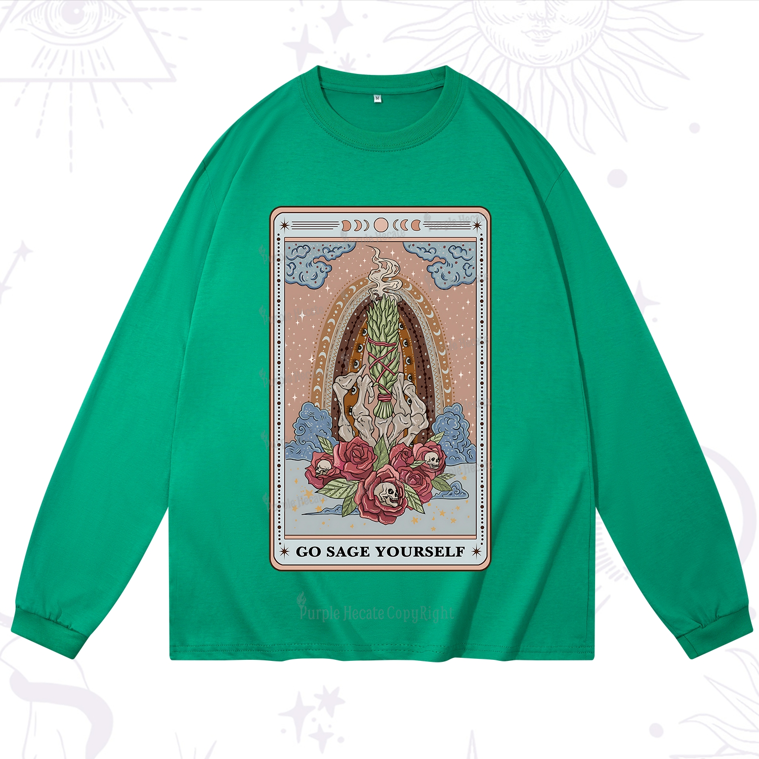 Purplehecate The Go Sage Yourself Tarot Long Sleeve T-Shirt