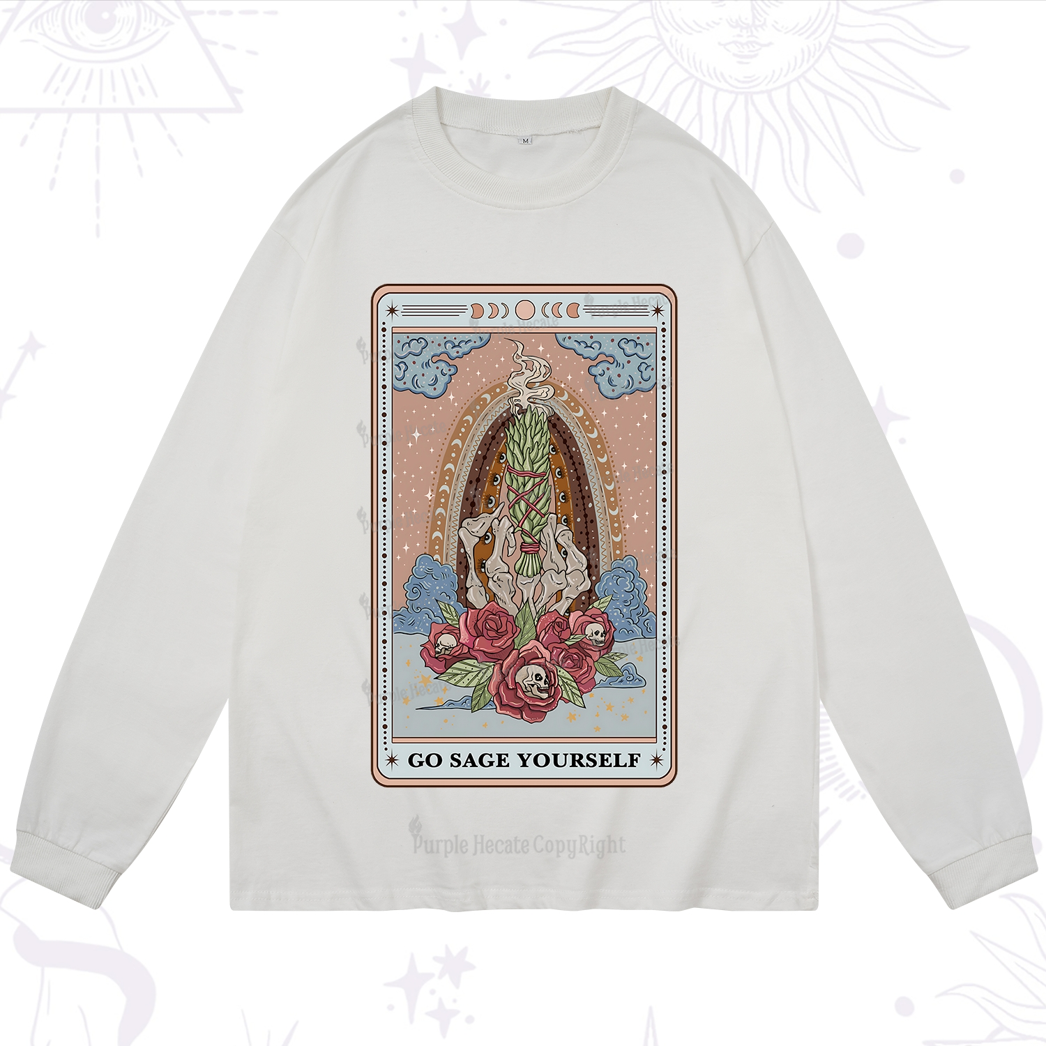Purplehecate The Go Sage Yourself Tarot Long Sleeve T-Shirt