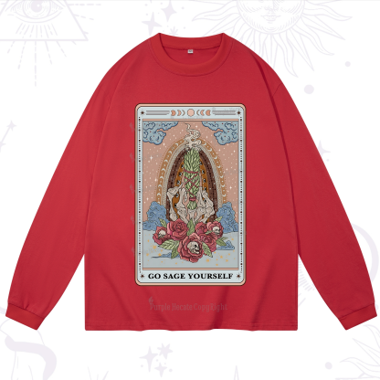 Purplehecate The Go Sage Yourself Tarot Long Sleeve T-Shirt
