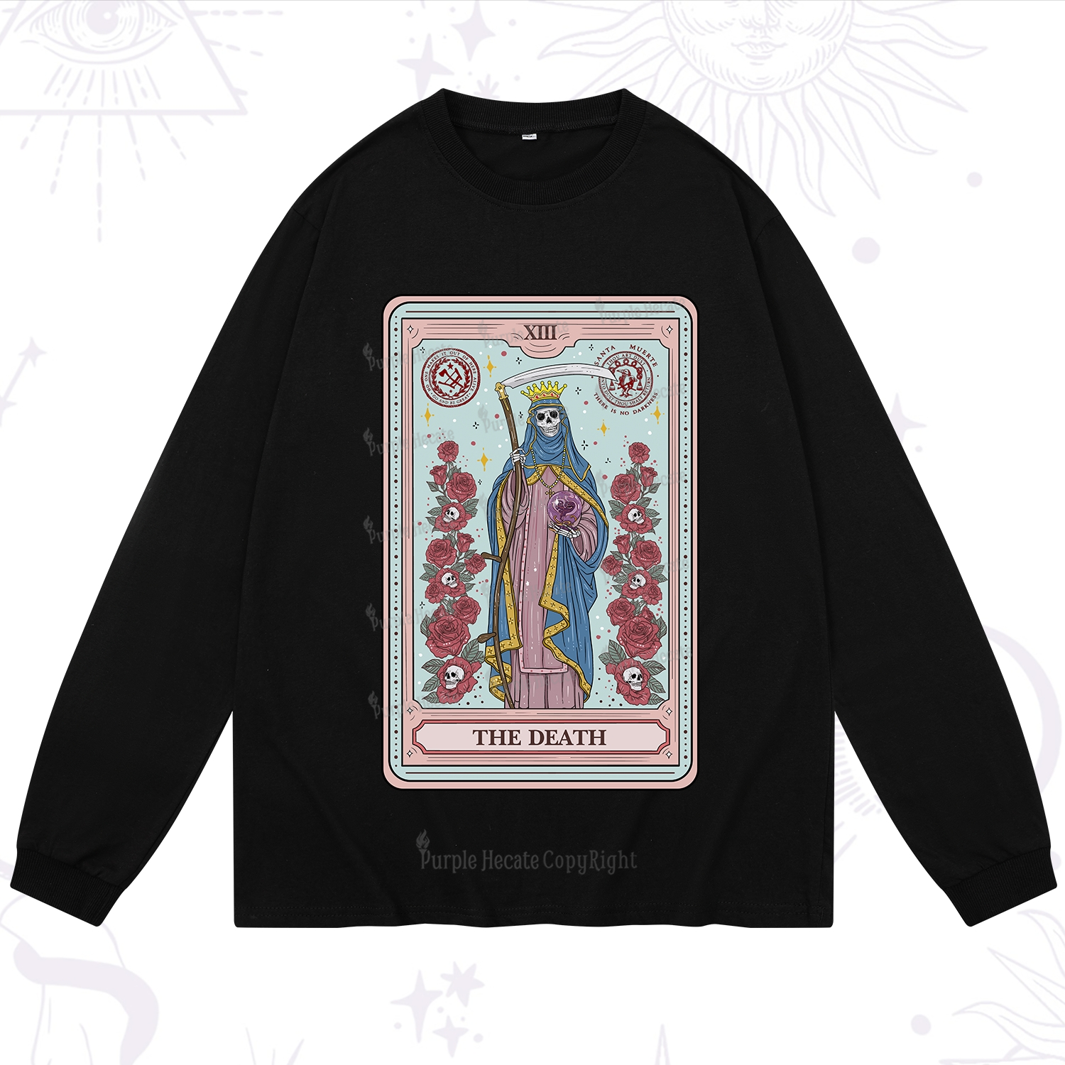Purplehecate The Death Tarot Long Sleeve T-Shirt