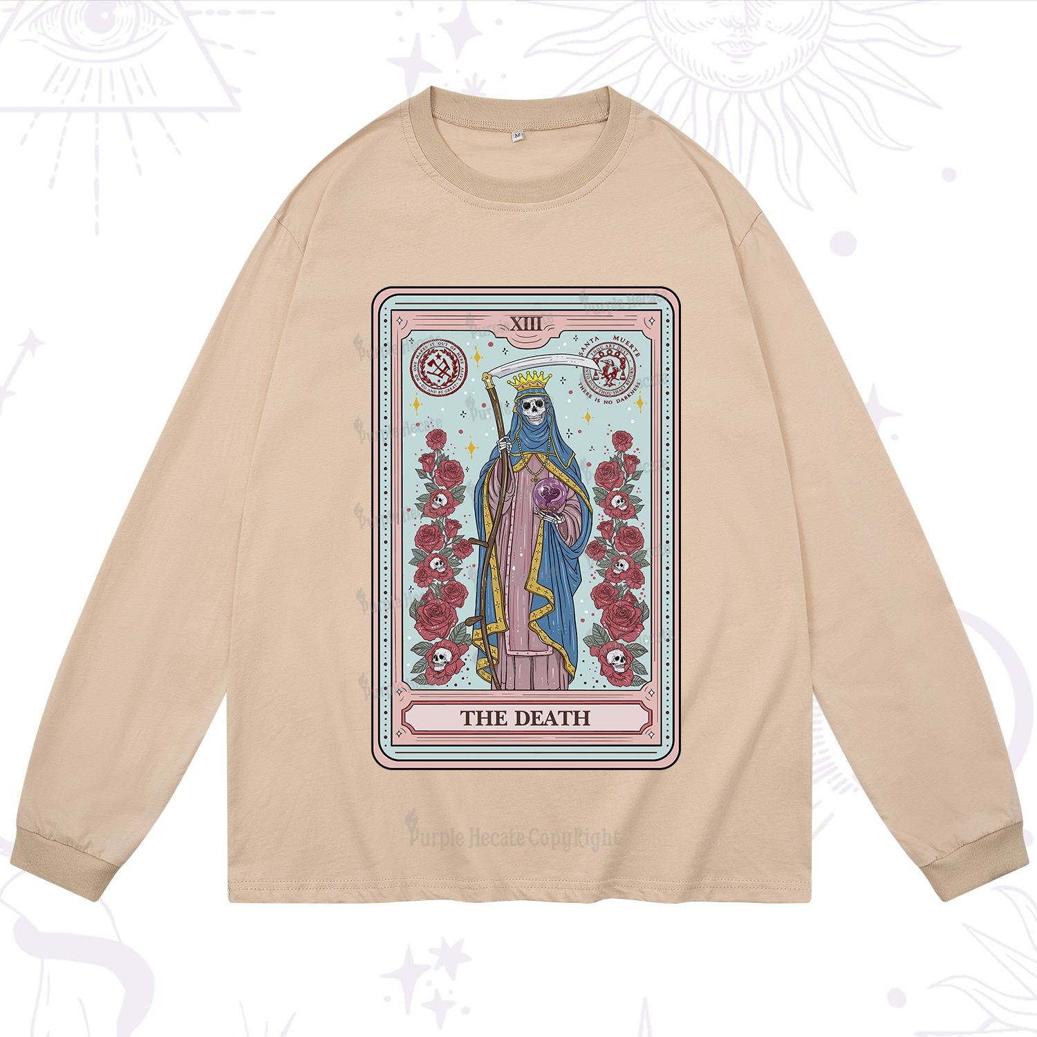 Purplehecate The Death Tarot Long Sleeve T-Shirt
