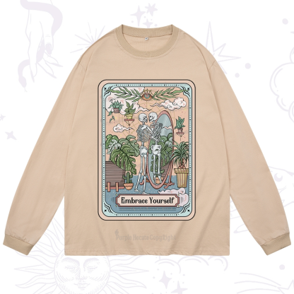 Purplehecate The Embrace Yourself Tarot Long Sleeve T-Shirt