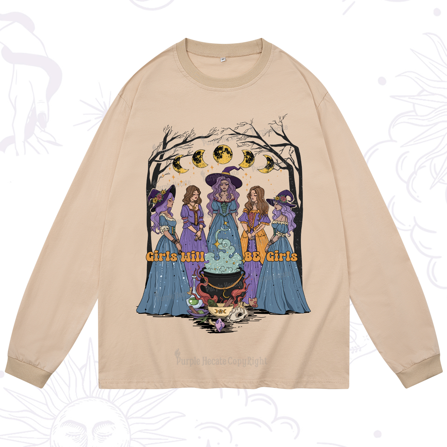 Purplehecate Girls Will Be Girls Long Sleeve T-Shirt