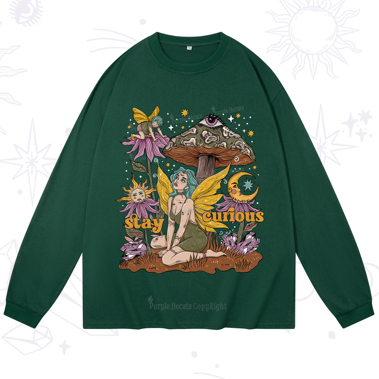 Purplehecate Stay Curious Long Sleeve T-Shirt